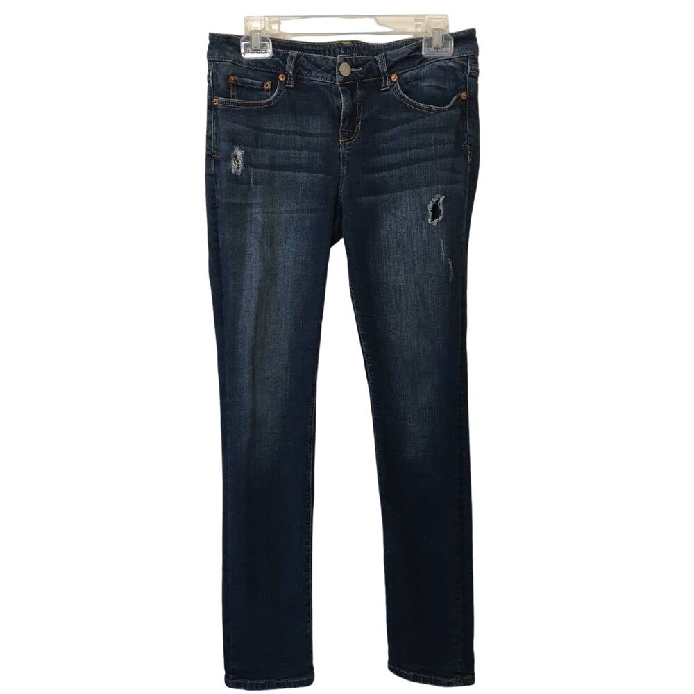 Aeropostale Ripped and Distressed, Skinny Straight Leg Size 8 Regular Jeans